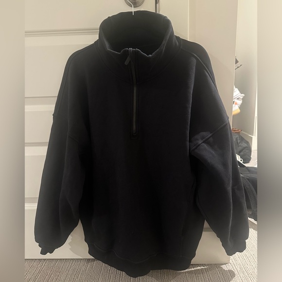 Lululemon Thick Fleece Half Zip Black - Picture 2 of 5